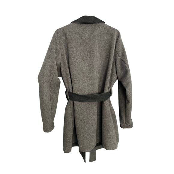 A NEW DAY WOMENS SHAWL COLLAR WRAP 3/4 COAT GRAY SIZE XL PRE OWNED - Picture 5 of 5